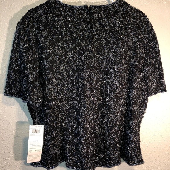 ADRIANNA PAPELL BOUTIQUE EVENING VINTAGE N.W.T. 25”Pit 2 Pit 27” Length Black - Picture 1 of 7